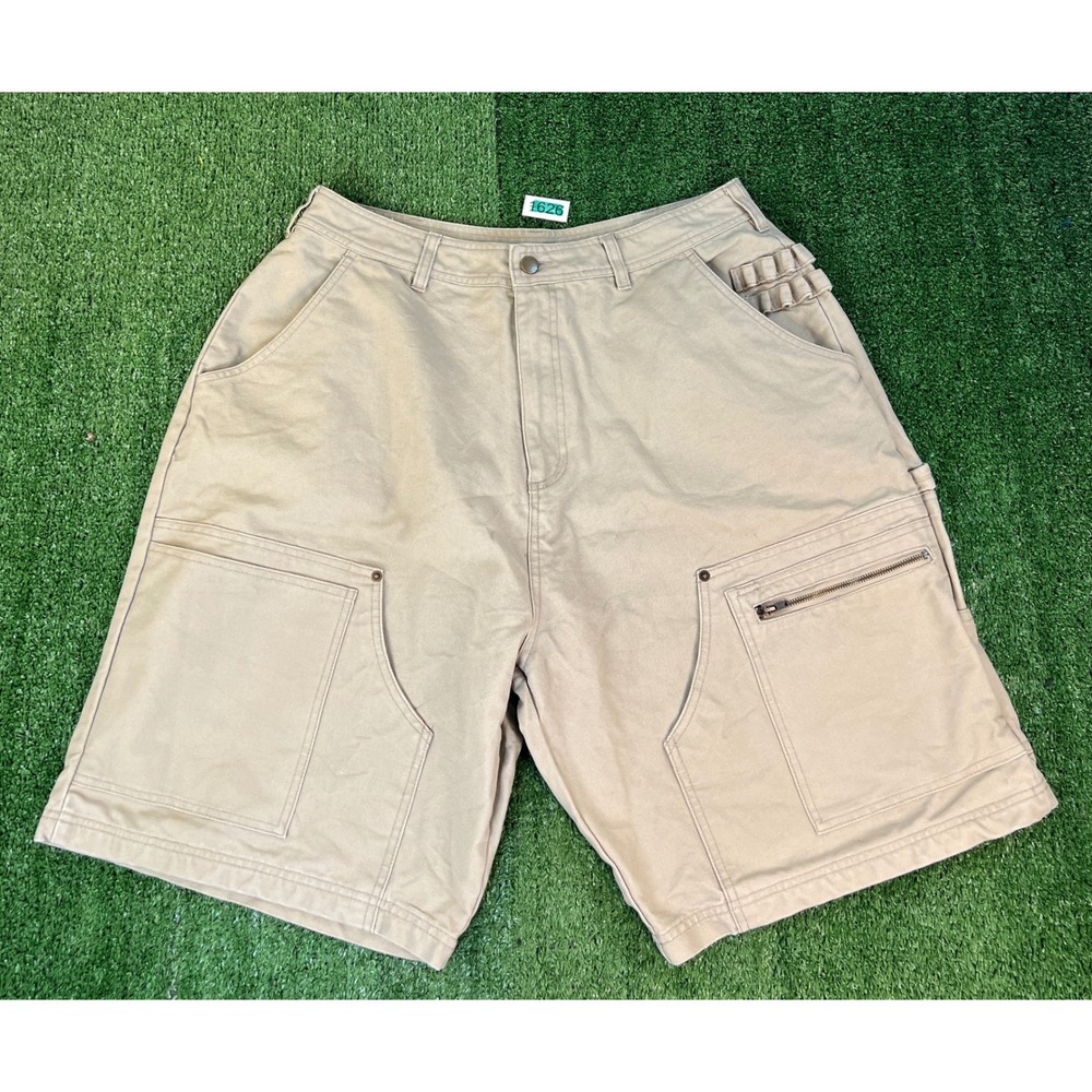 Northeast Outfitters Workwear Mens 36 Khaki Canvas Carpenter Utility Shorts Tan